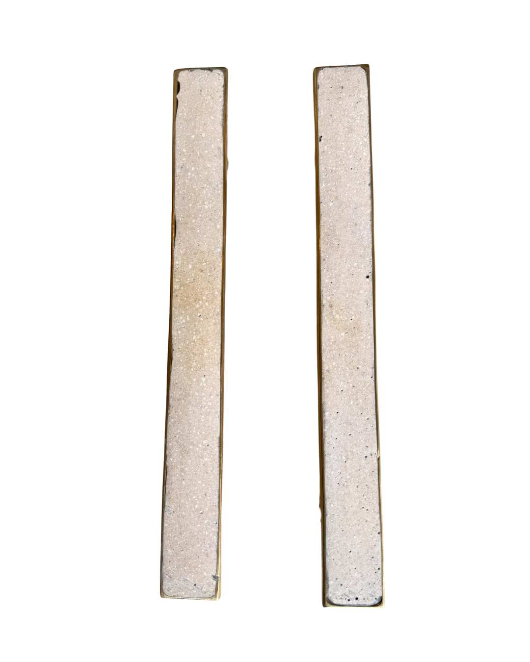 DINKA BRASS DOOR HANDLE WITH STONE COMPOSITE INLAY 31CM X 3CM X 3.5CM H