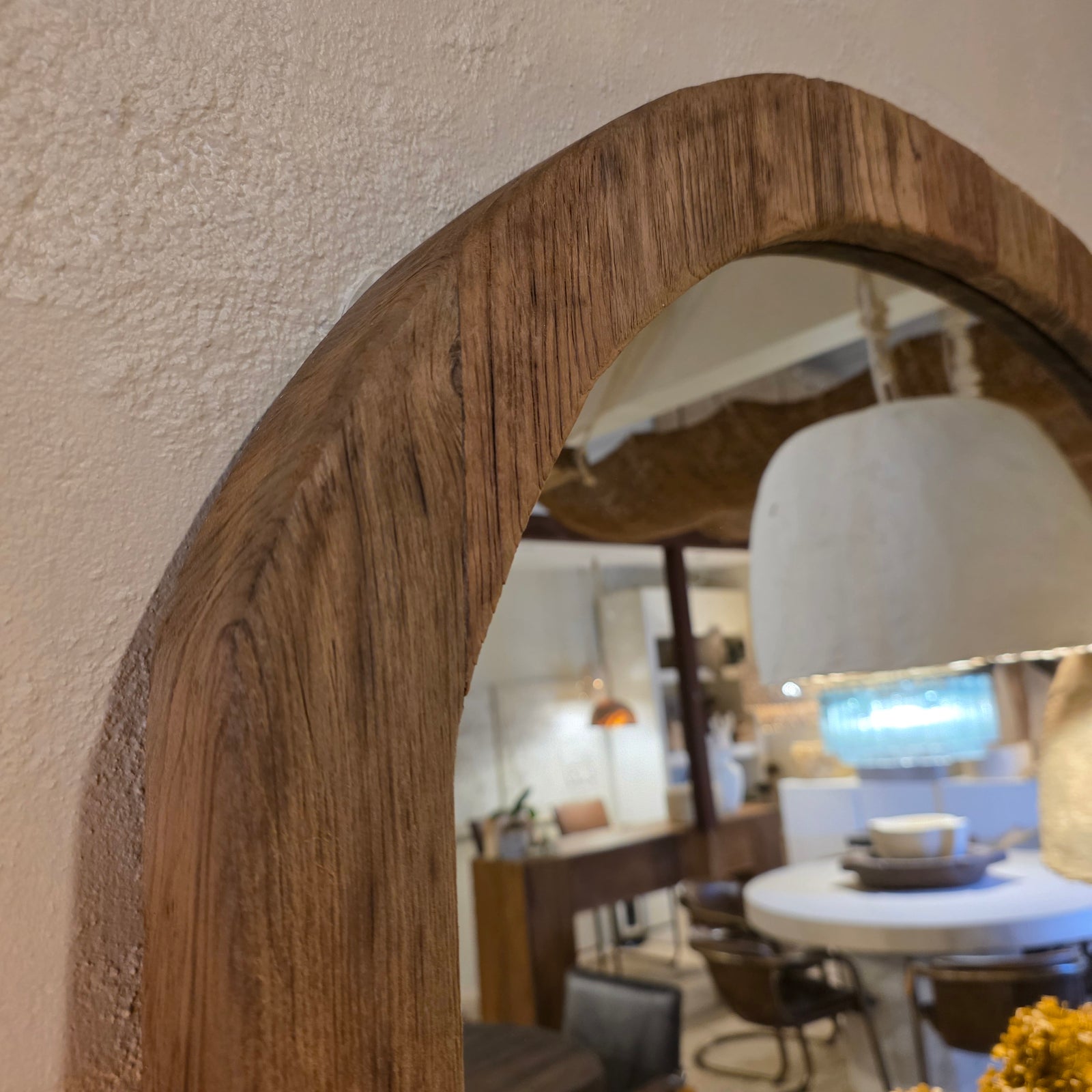 MPHO RECYCLED TEAK WOOD MIRROR NATURAL 80 X 110 CM