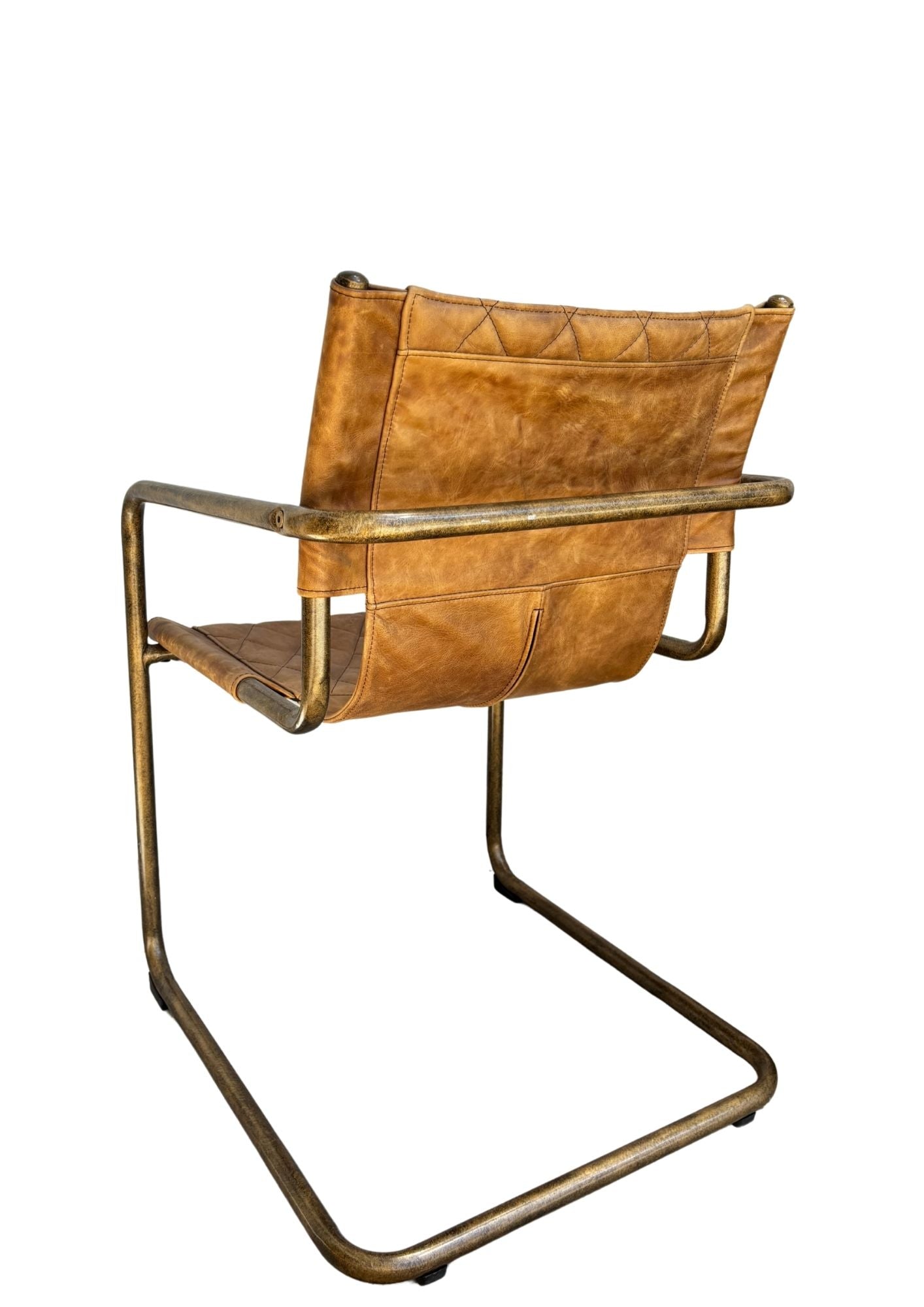 Carmella : Leather Dining Chair, Vintage Brown