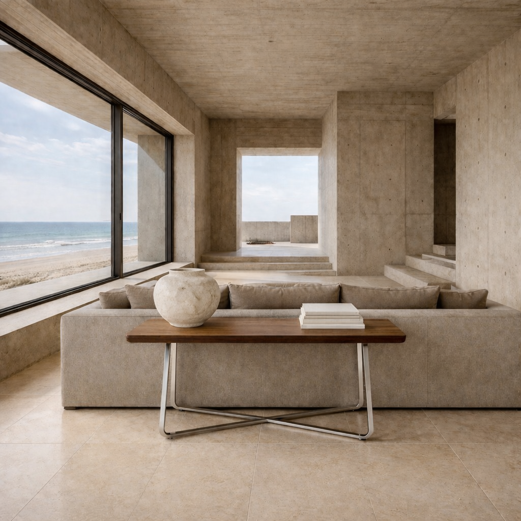 Cupio : Modern Light Wood Console with Stainless Steel Legs, 140cm