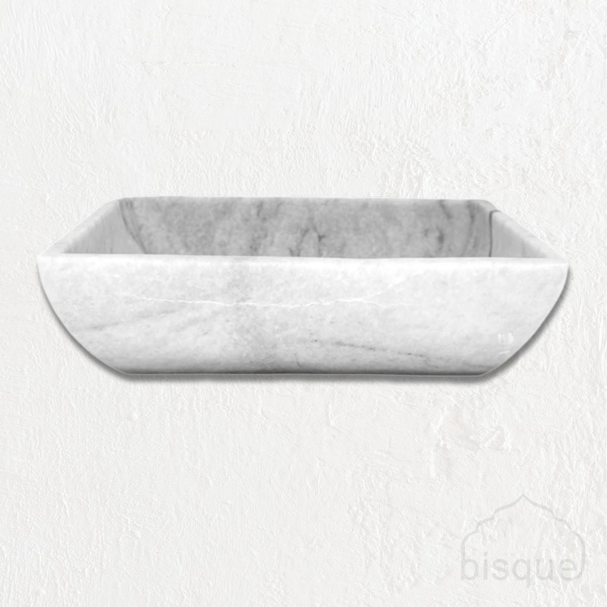 Ela : Rectangle Basin, White Marble