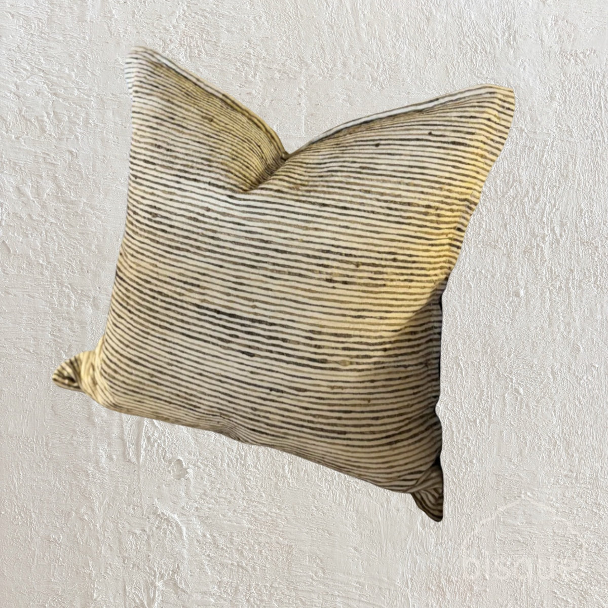 ESME. SILK RAISED THREAD. CREAM & BROWN CUSHION. 60 X 60CM