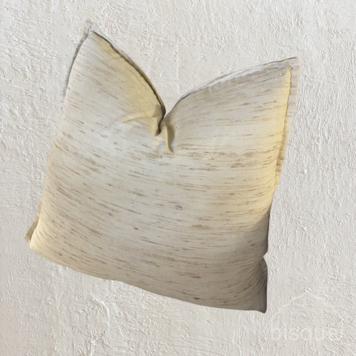 BRIELLE. SILK SLUB, DESERT. CREAM. 60 X 60CM CUSHION.