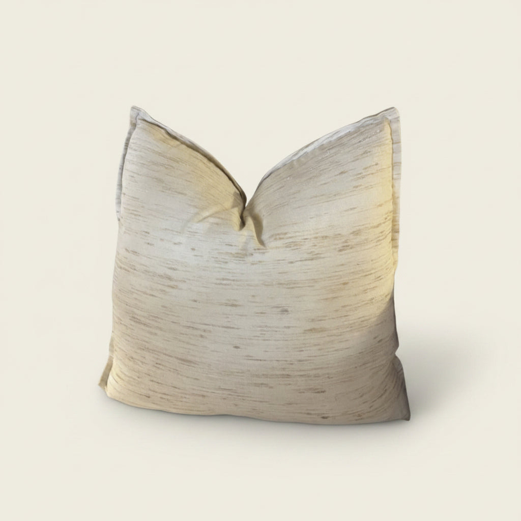 Cushion : Brielle : Silk Slub | Desert + Cream | 60 x 60 cm