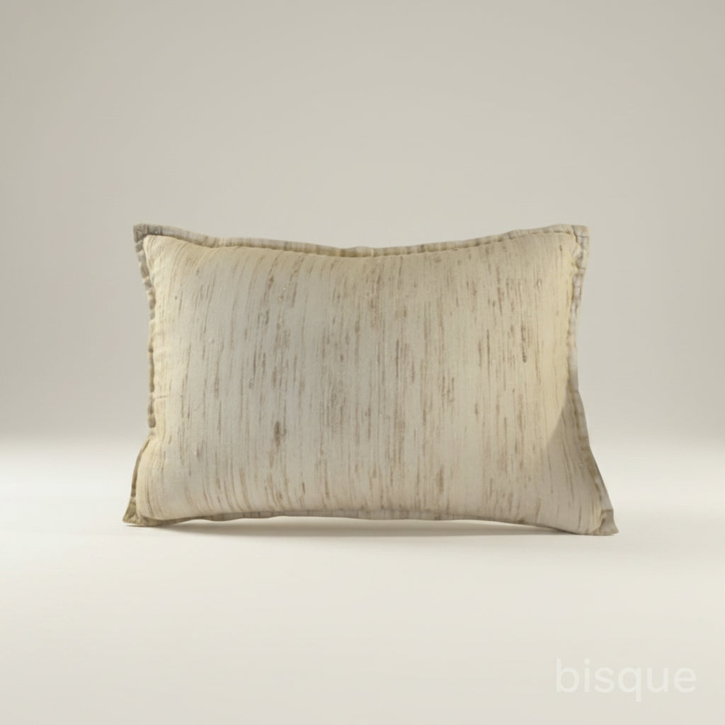 Cushion : Brielle2 : Slub Weave Silk | Cream | Oblong 40 x 60 cm
