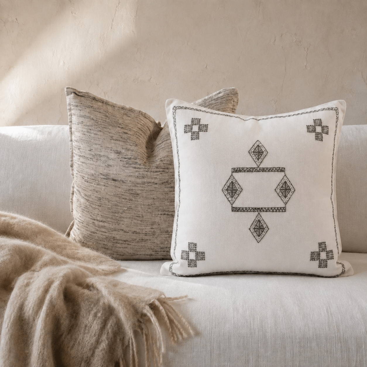 Cushion : Elyna : Silk Slub | Dark Desert | 60 x 60cm