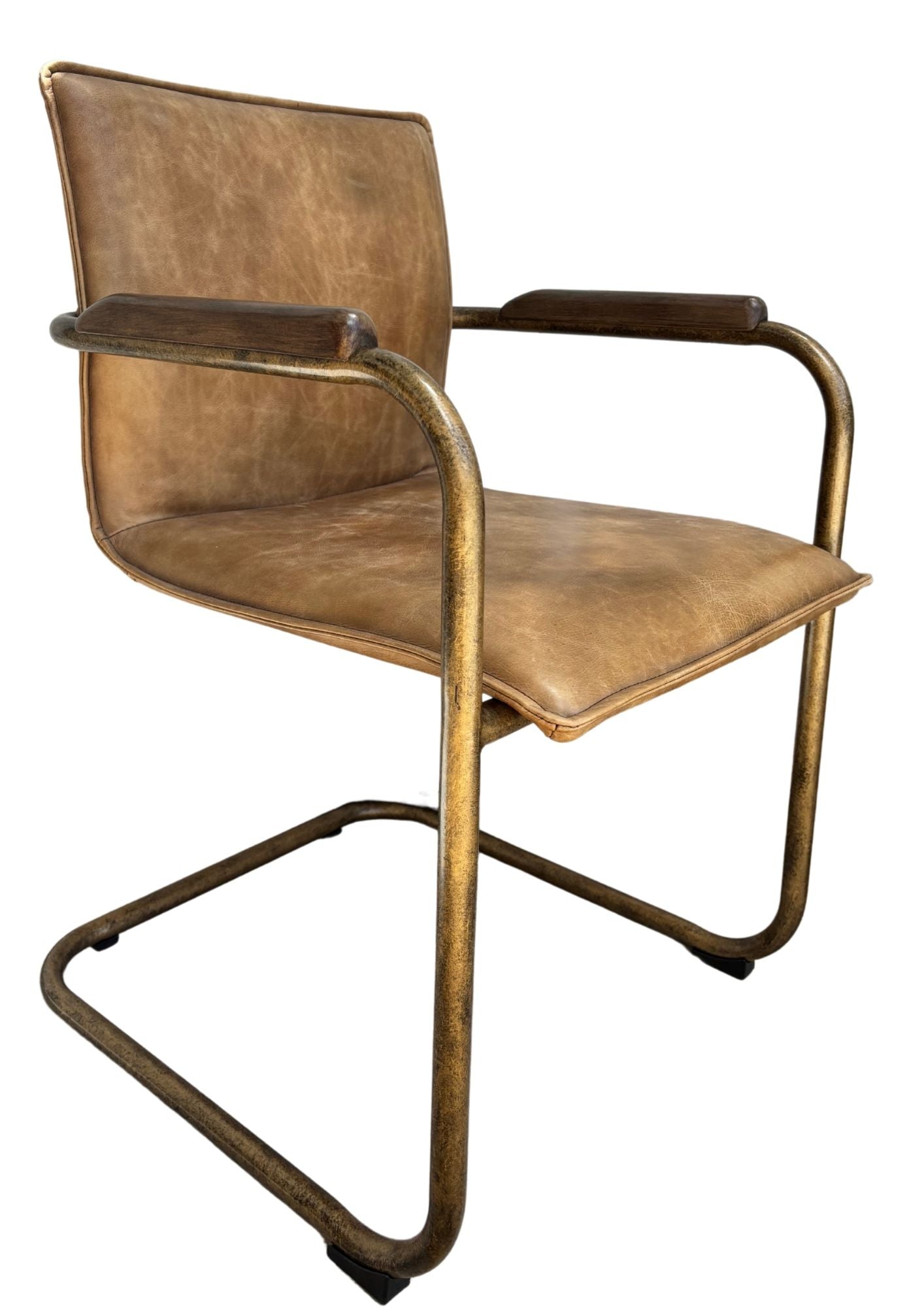 Alessia : Leather Dining Chair, Vintage Brown