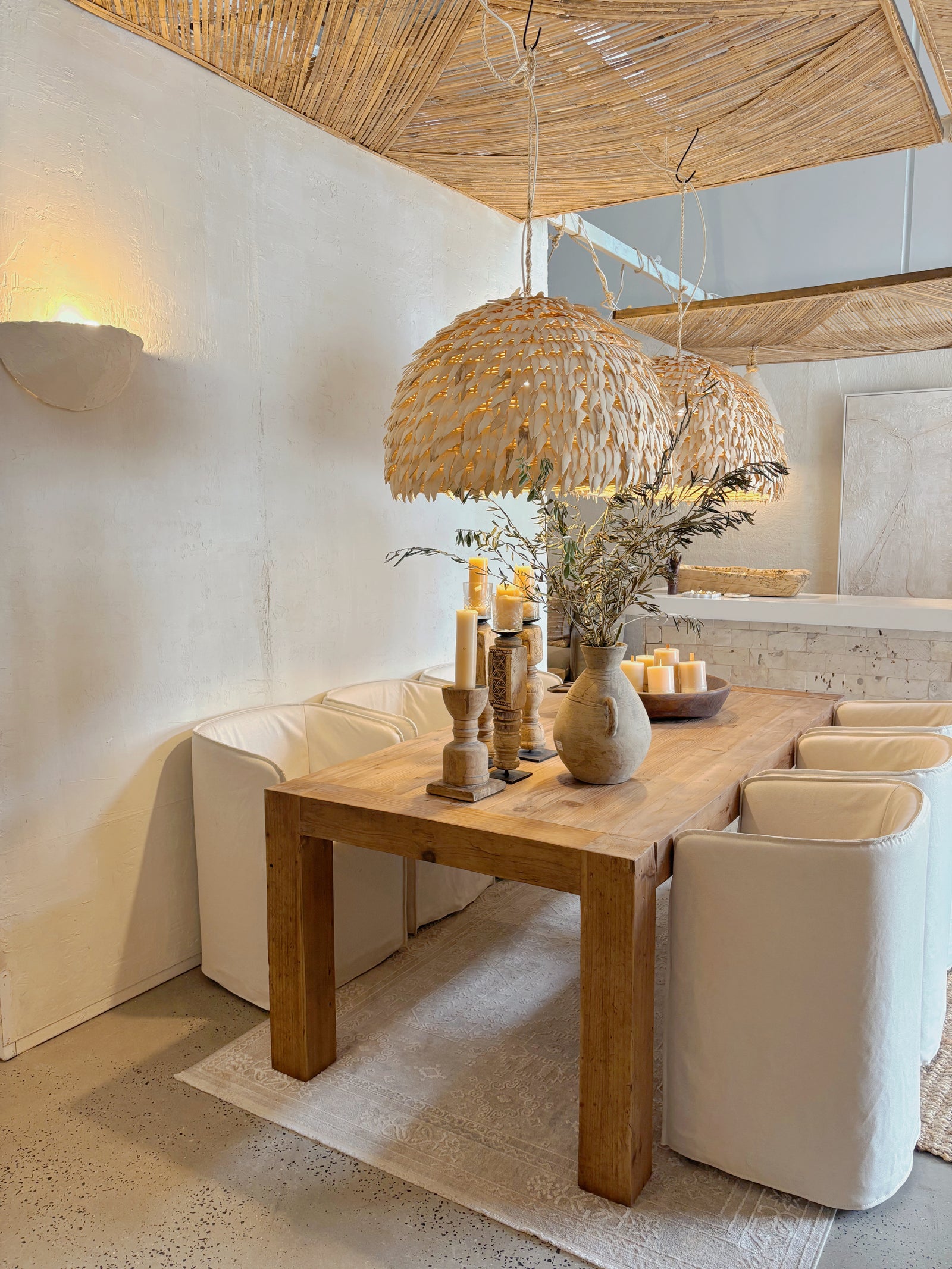 "Edward'Classic Recycled Pine Dining Table 210cm