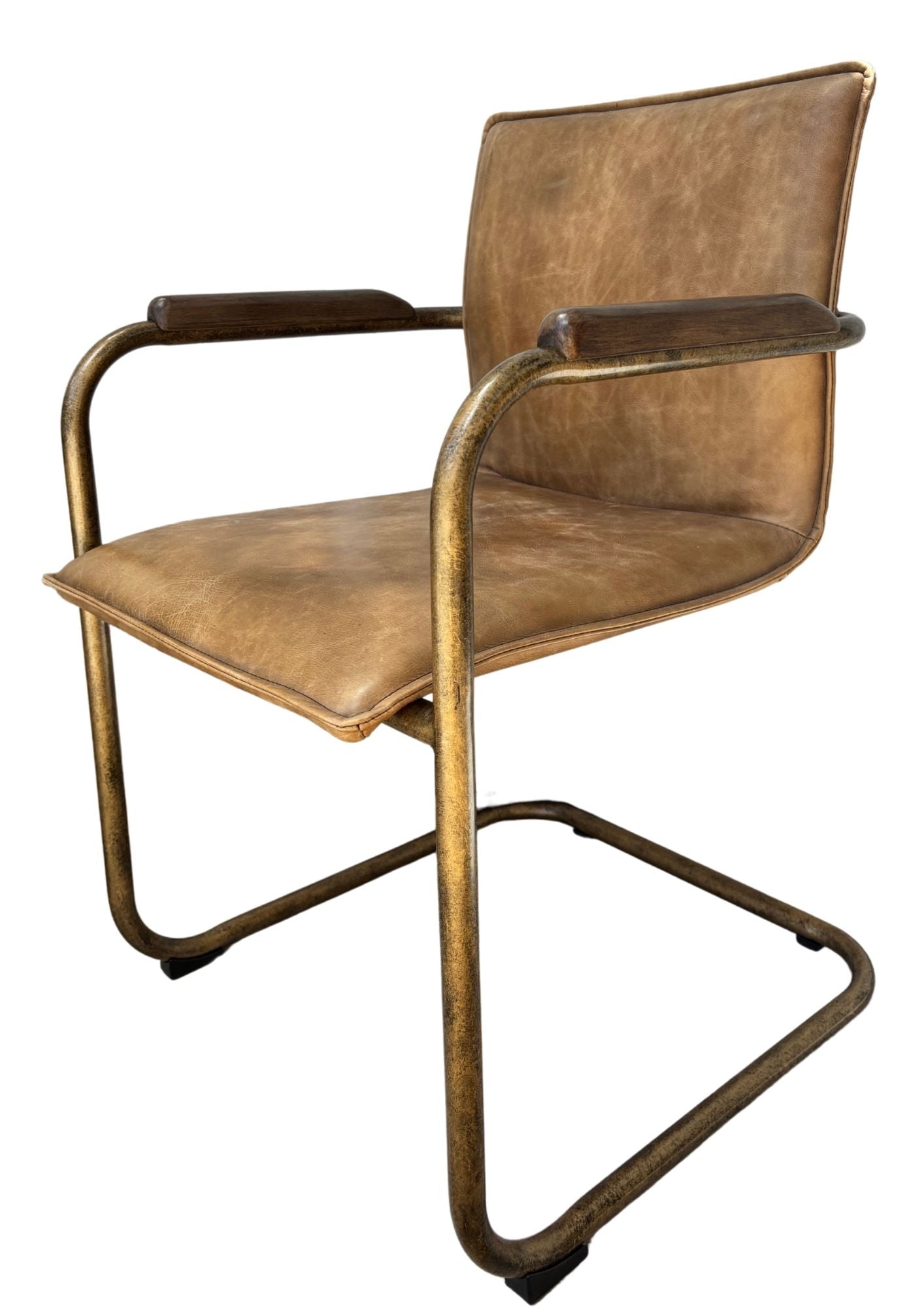 Alessia : Leather Dining Chair, Vintage Brown