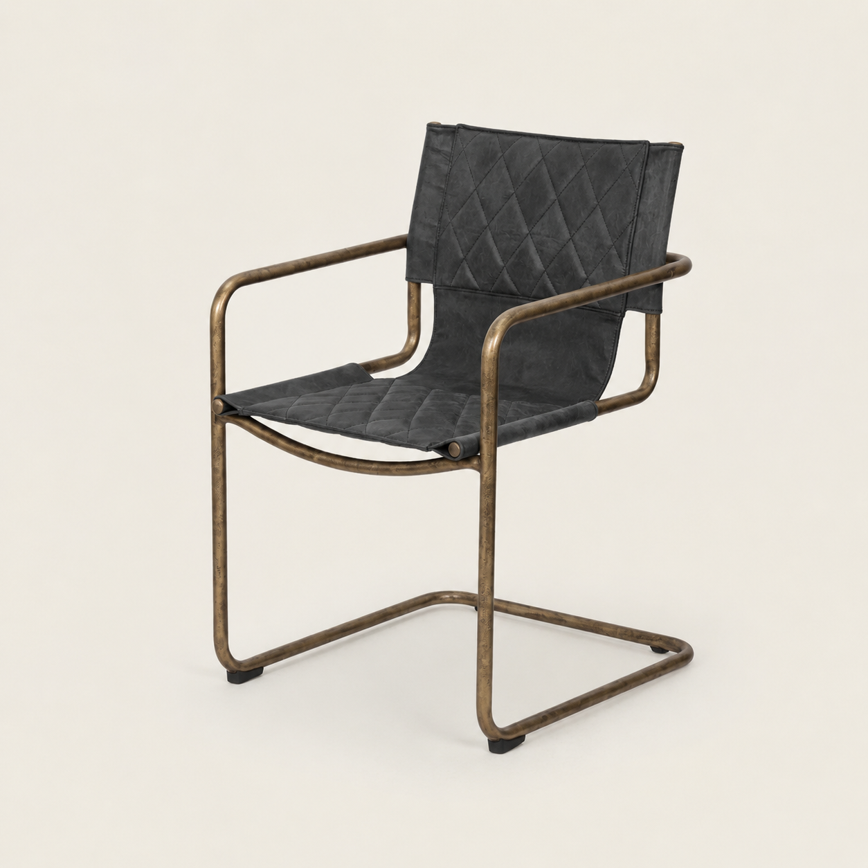 Carmella dining chair. metal. bronze.