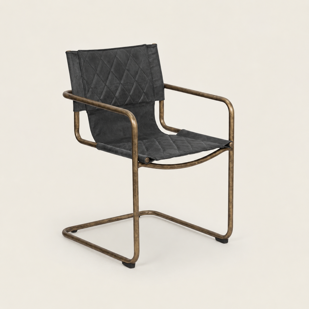 Carmella dining chair. metal. bronze.