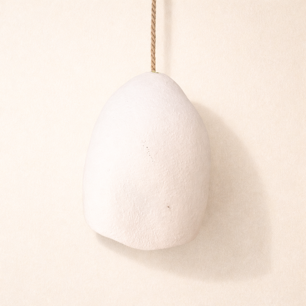 Pendant Light: Chiara : Resin Irregular Dome | White