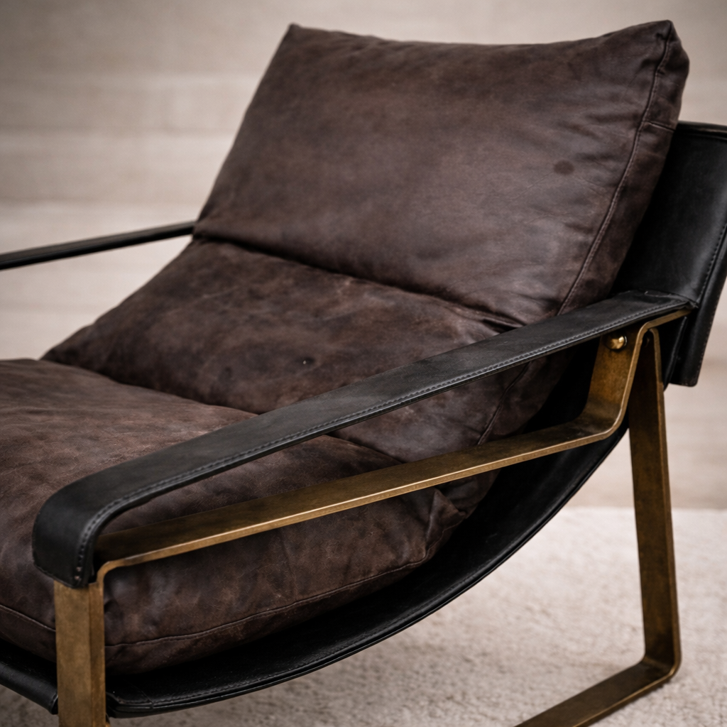 Occasional Chair : Thomas Leather Recliner | Ebony