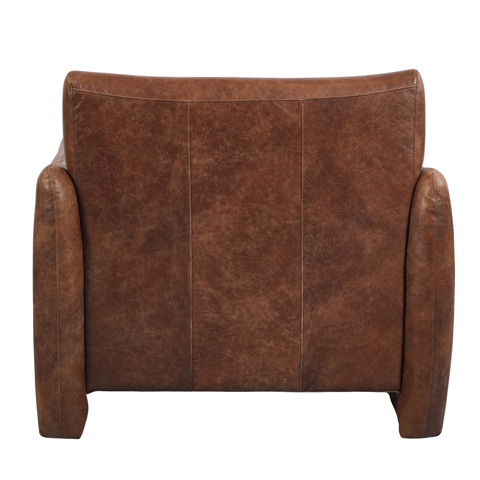 Occasional chair: Salerno Leather Occasional Chair. Tan Leather
