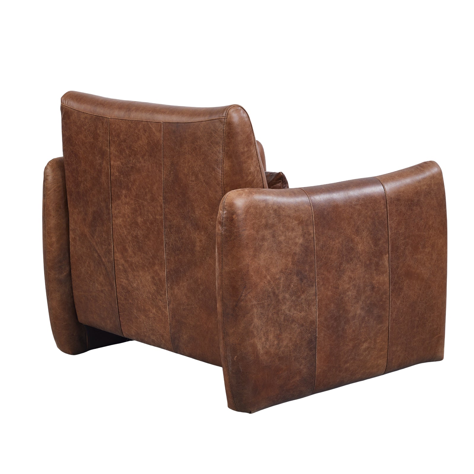 Occasional chair: Salerno Leather Occasional Chair. Tan Leather