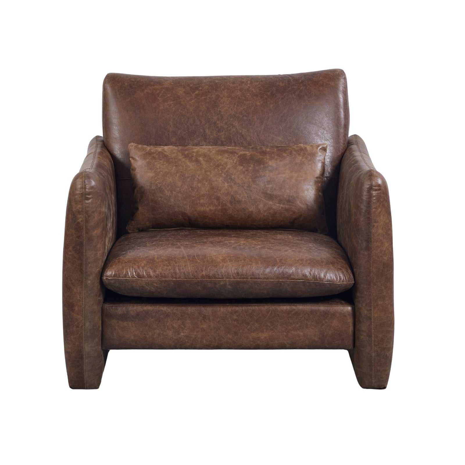Salerno : Leather Occasional Chair, Leather, Whiskey