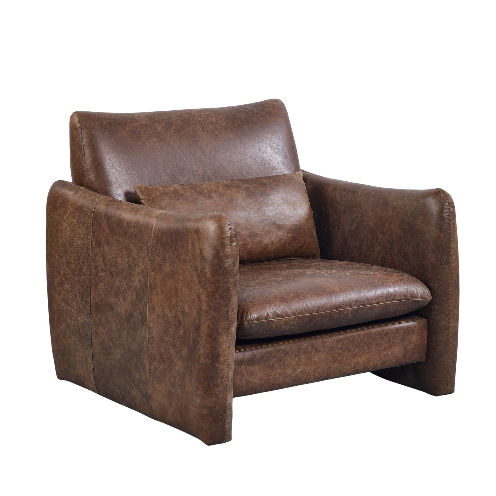 Salerno : Leather Occasional Chair, Leather, Whiskey