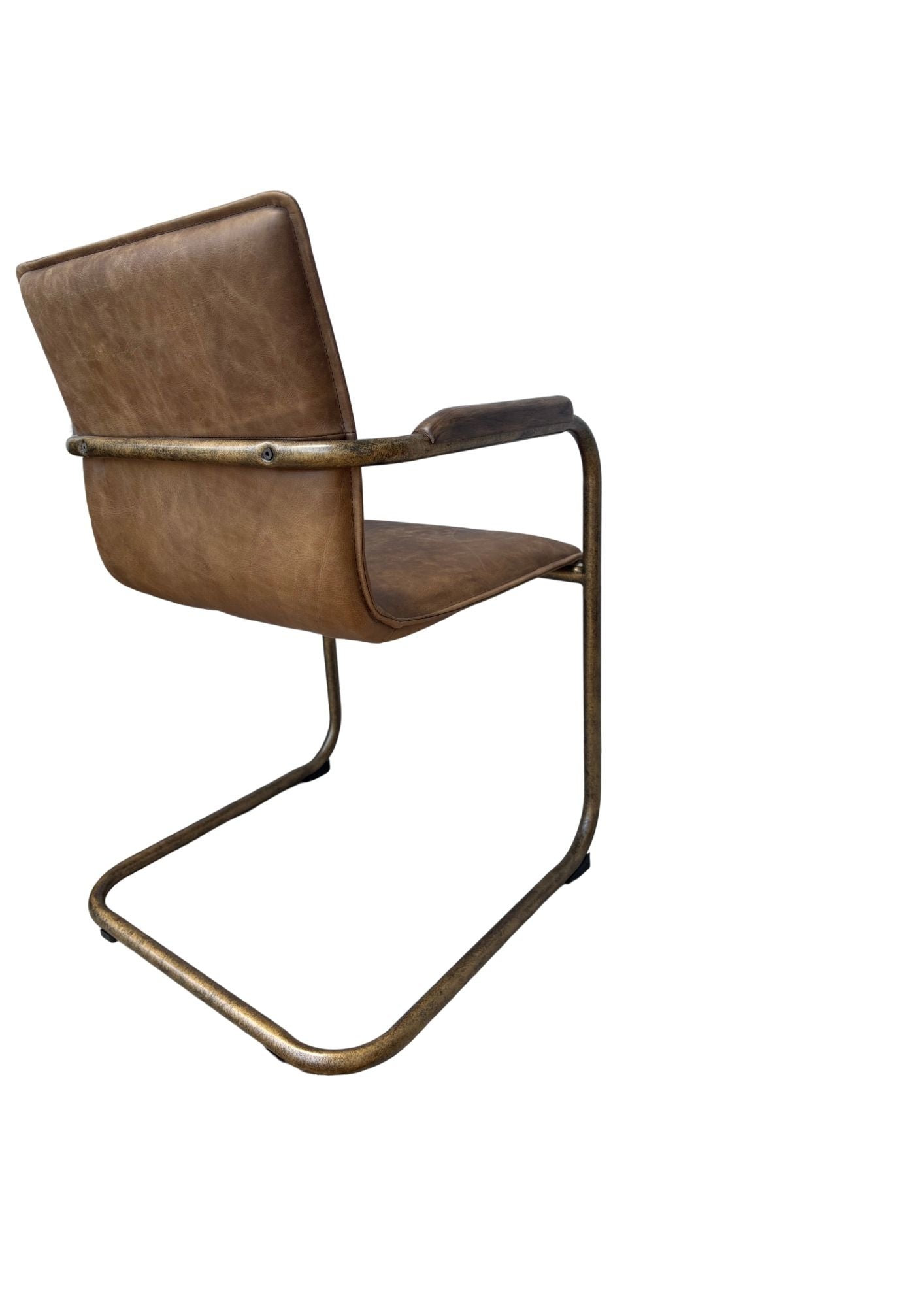 Alessia : Leather Dining Chair, Vintage Brown