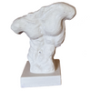 Zeus, Whitewashed Terracotta Sculpture