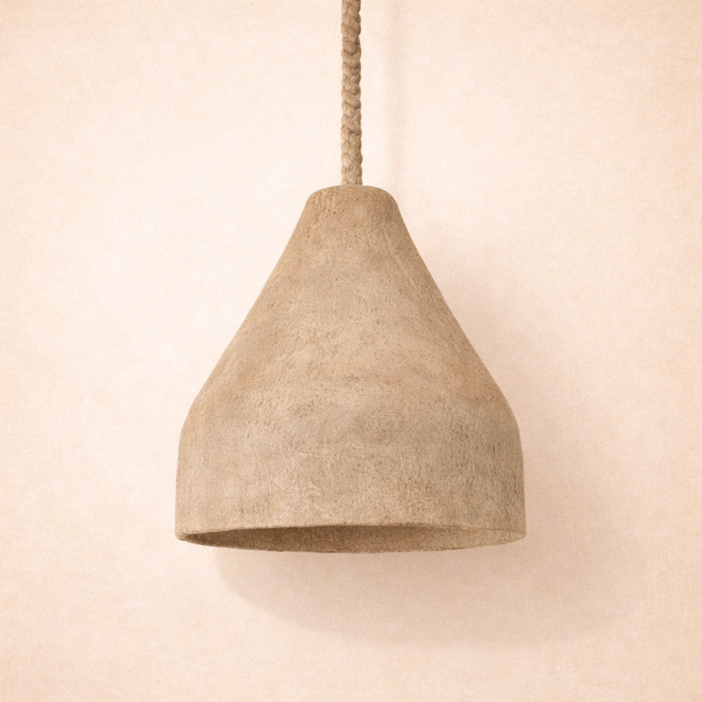 Pendant light Abasan : Clay Pendant 30cm Small with Sashed Mud Finish