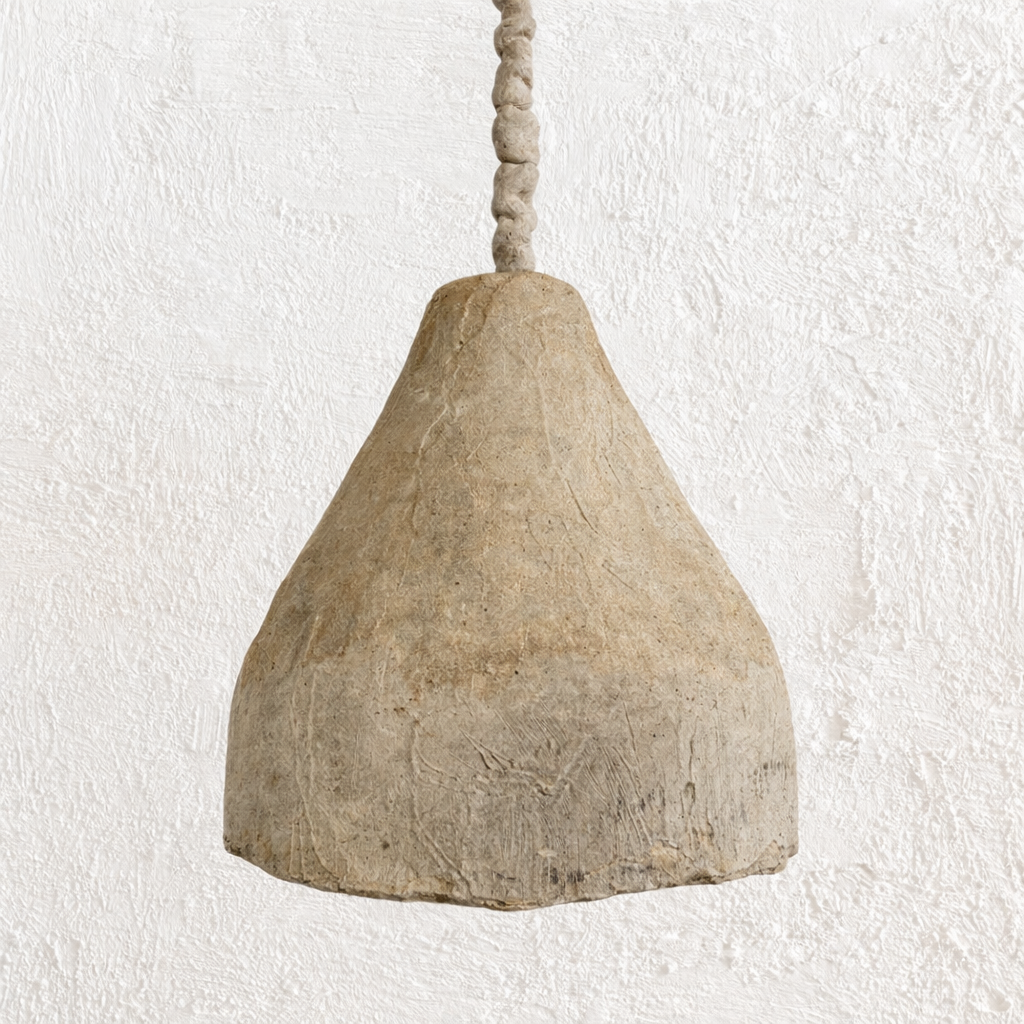 Pendant light Abasan : Clay Pendant 30cm Small with Sashed Mud Finish