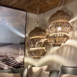 Abina : Raffia Pendant Light