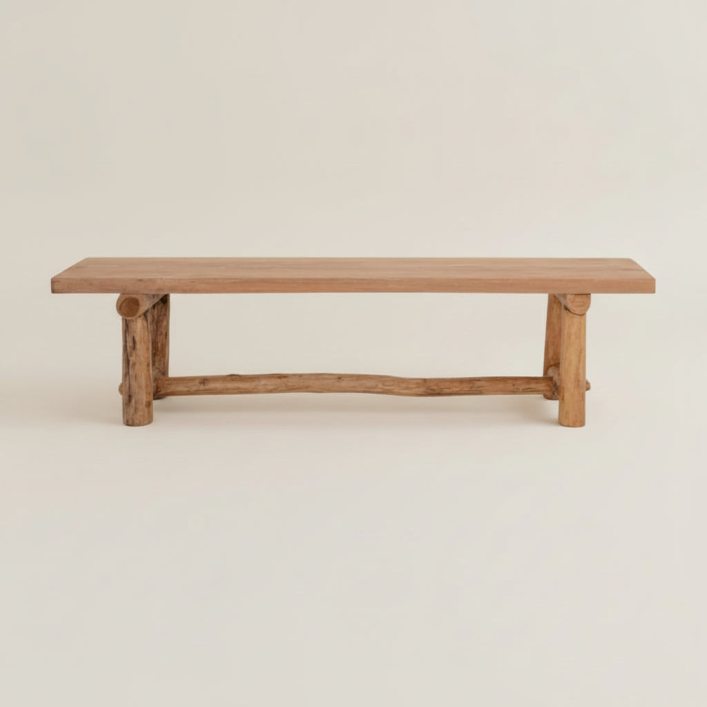 Anyango recycled teak natural bench seat