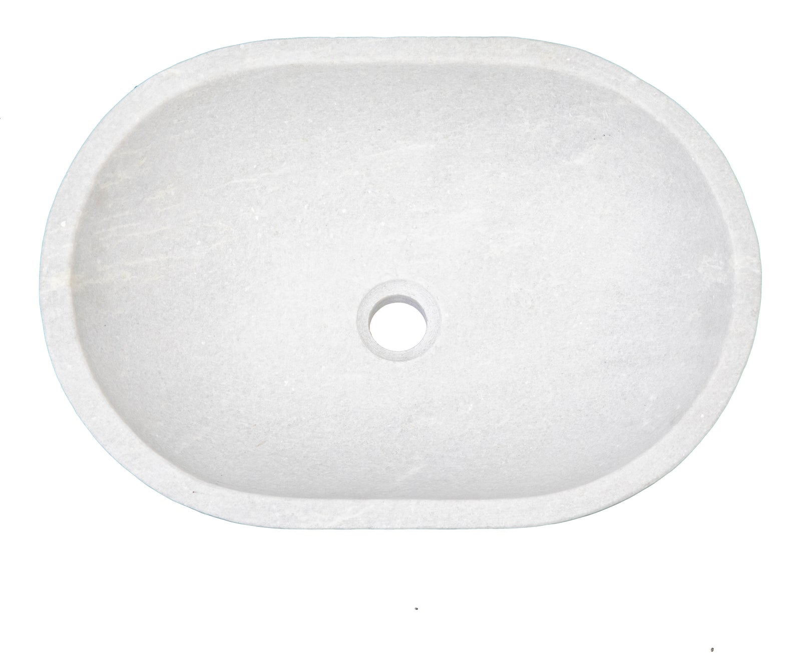 Layla : White Oval 60cm Marble Basin