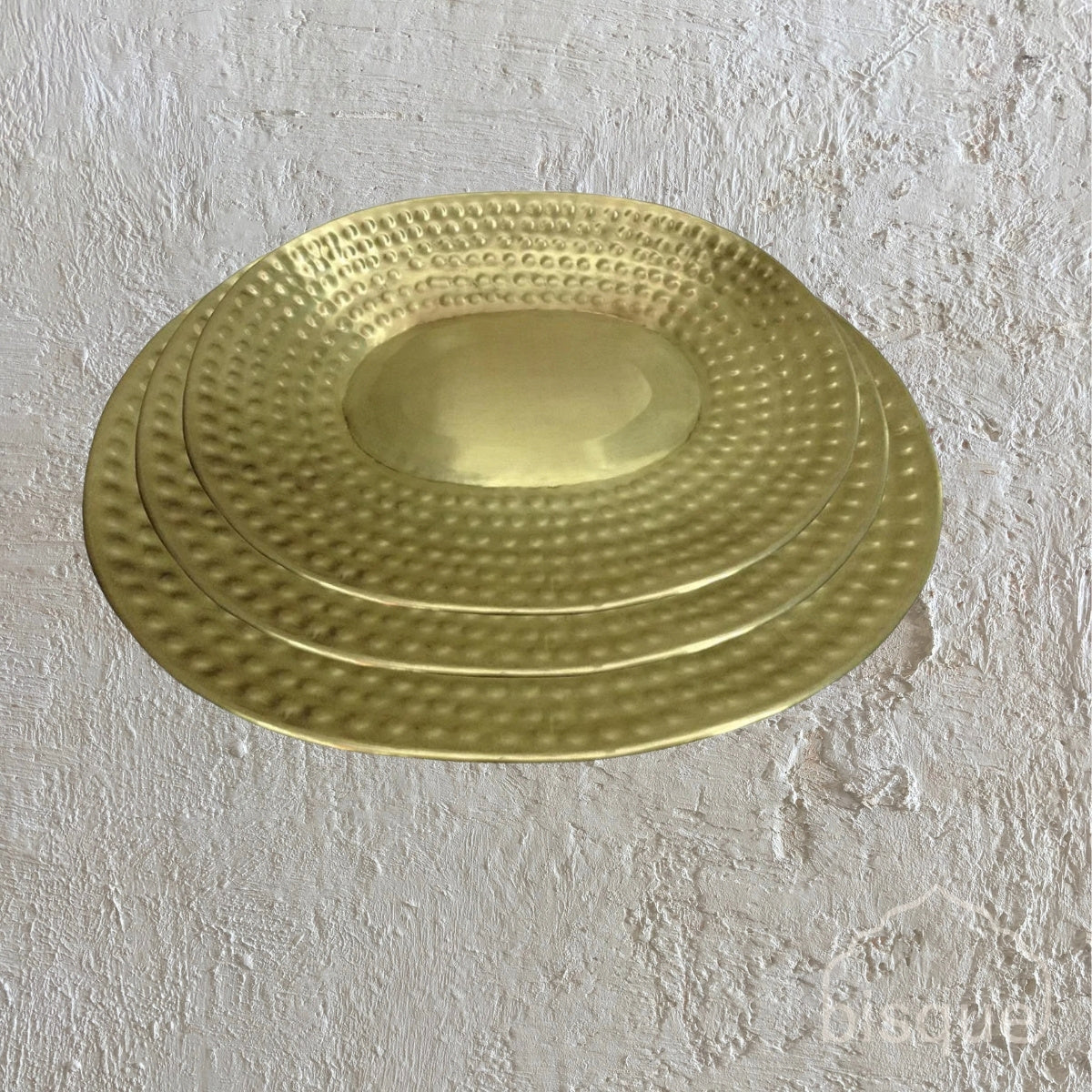 Manta : Set/3 Hammered Brass Oval Set
