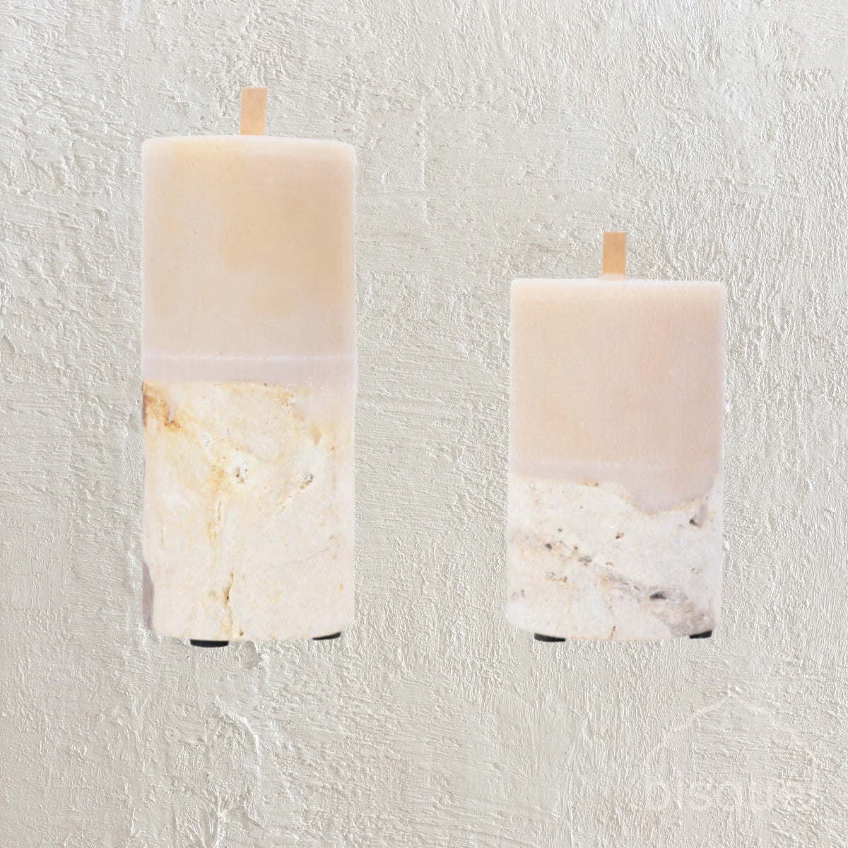 Lamu : Fossilised Coral Candle, Beige