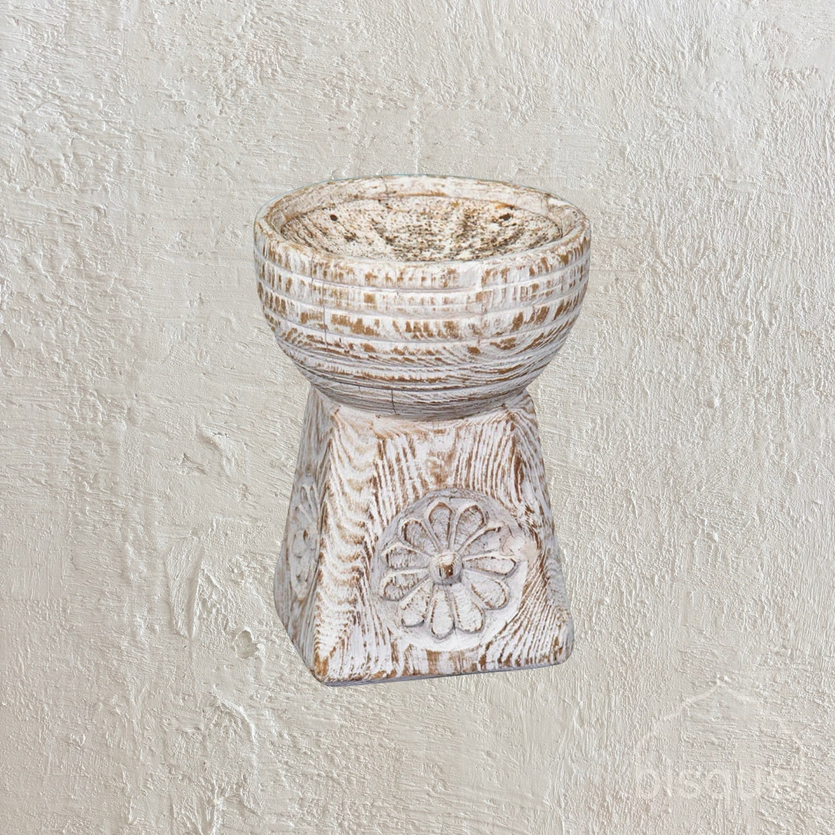 Deman : Old Seeder Candleholders, Whitewashed