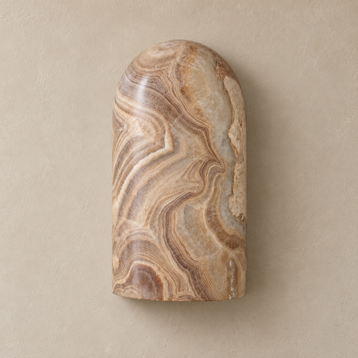 Wall Sconce : Astria : Polished Onyx Dome | Natural