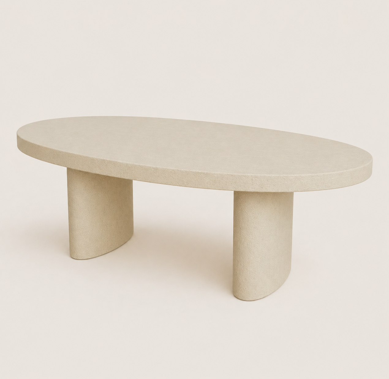 Dining Table: Granata: GRC 2.4m Oval Dining Table in Ecru