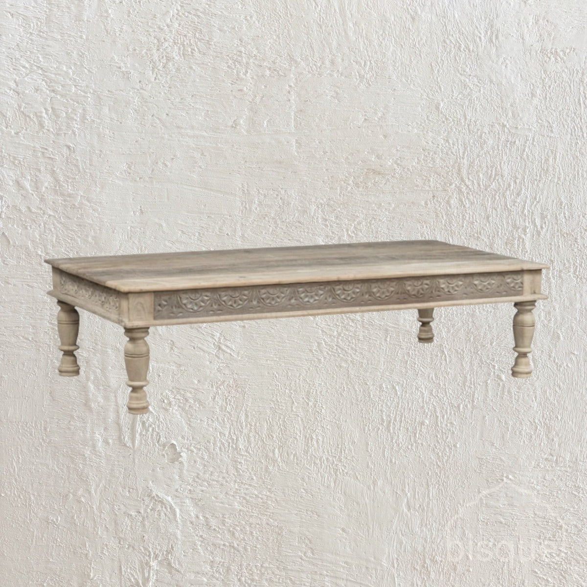 Ida Wooden Coffee Table Bleach/F