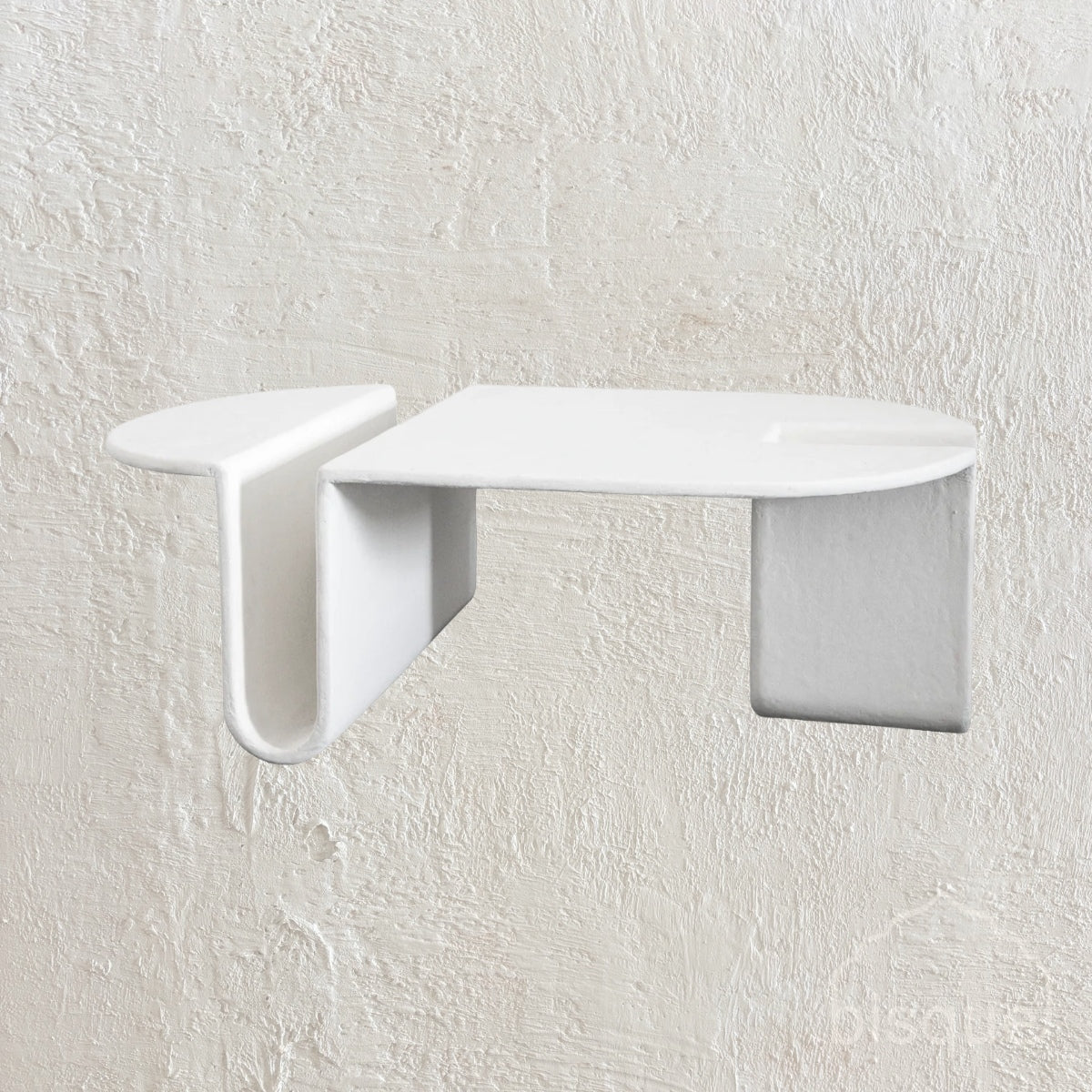 Kwame : White Resin Coffee Table, 120 cm.