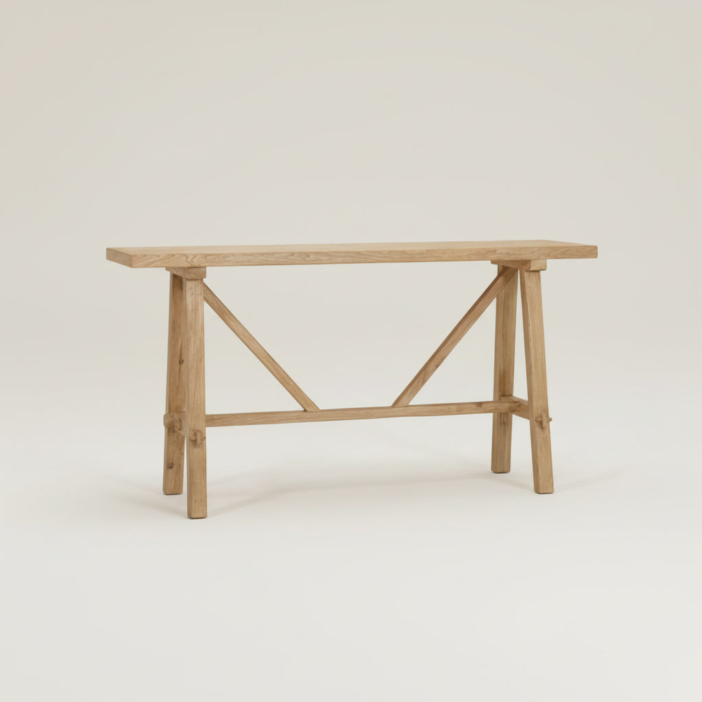 Aubrey : Farmhouse Console, Antique Natural Old Pine