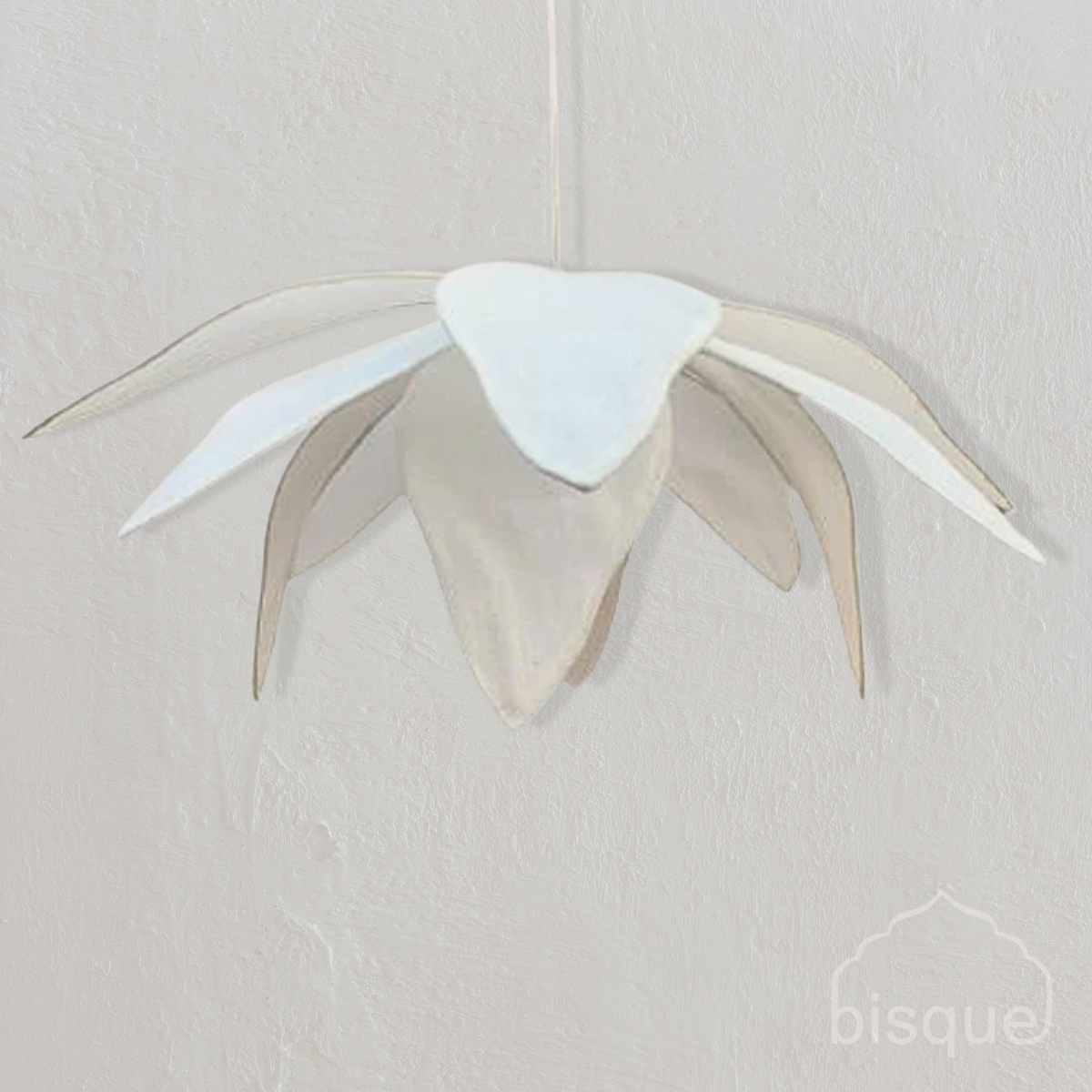 Pendant light: Danso, Cotton Cream, 58cm Flower Light