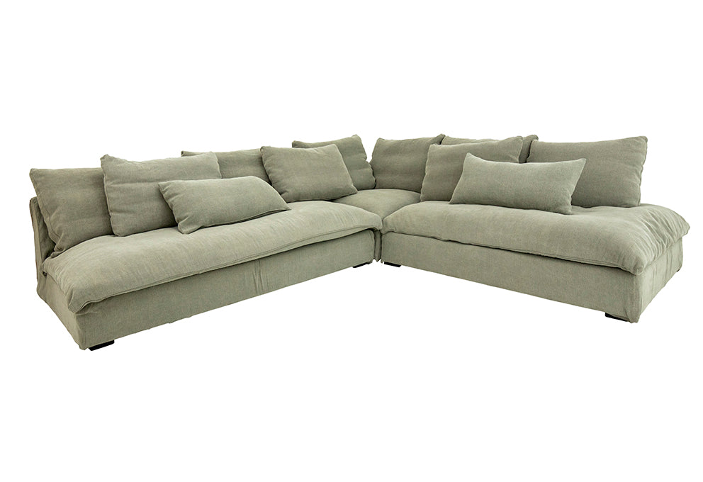 Lavanya :3 Piece Corner Sofa Suite, Taupe