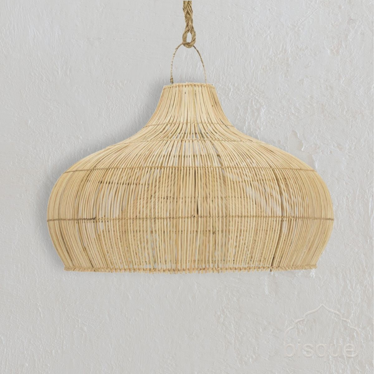 Marina : Fish Trap Rattan Wide Pendant, Natural