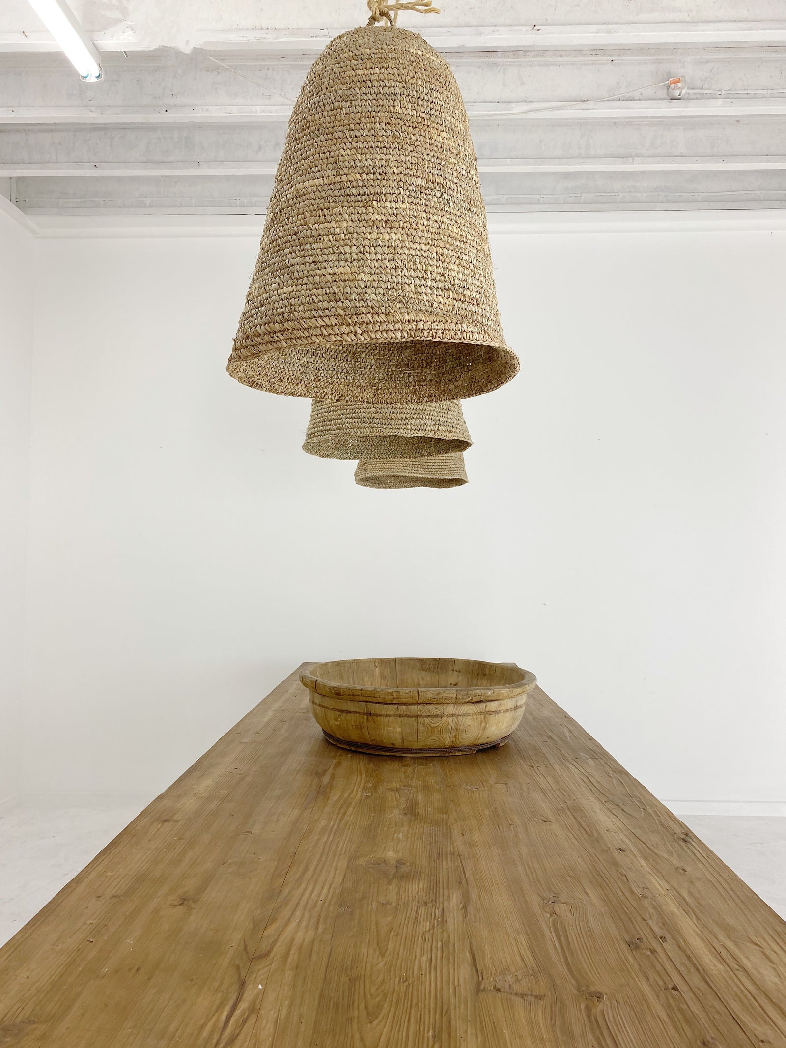 Priya : Sisal Dome Pendant
