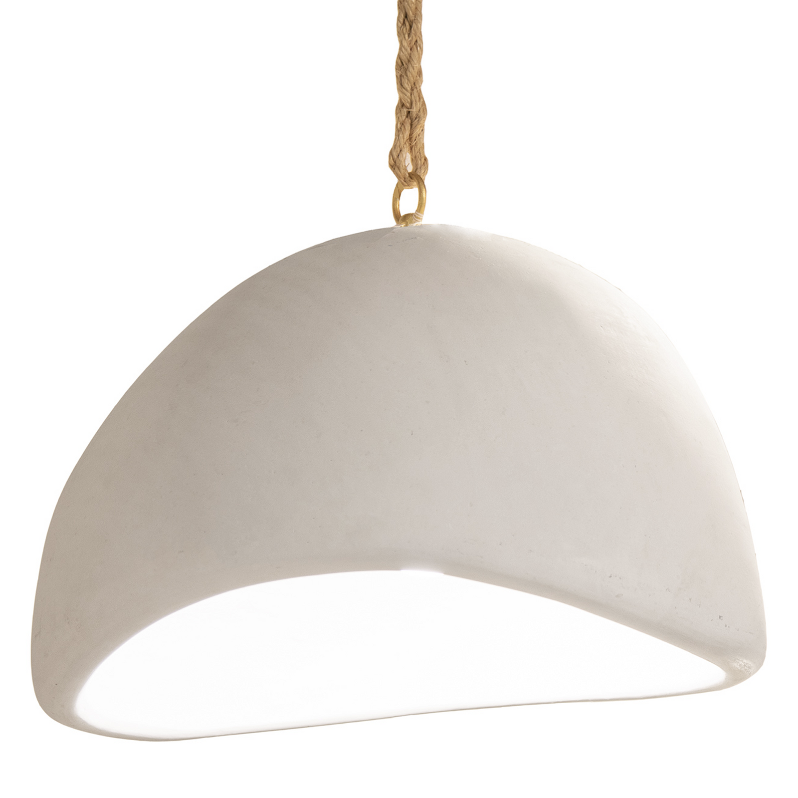 Omari : White Concrete Pendant Light.