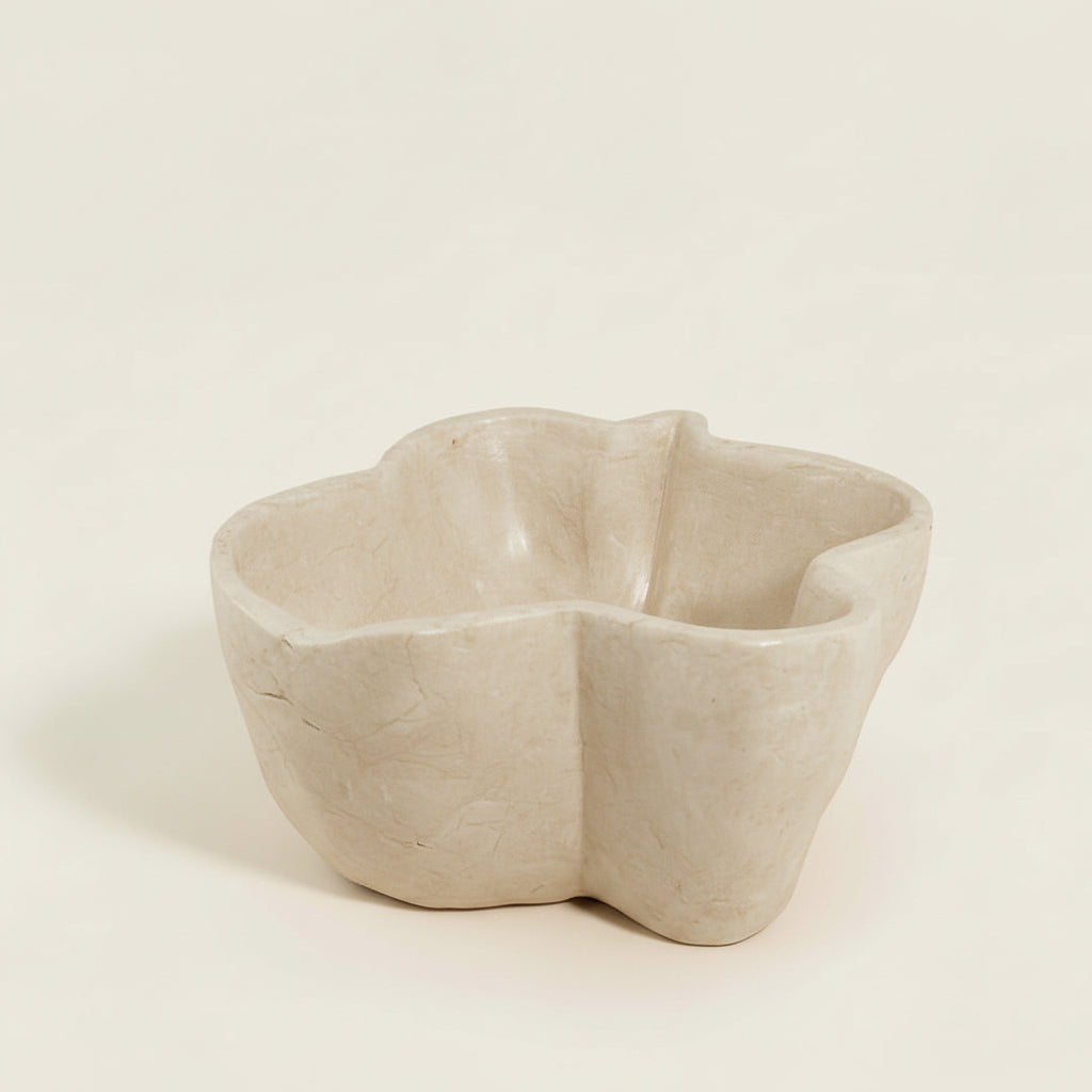 SUMBAN FOSSILIZED CORAL IRREGULAR BOWL NATURAL 38 x 35 x h 20 cm