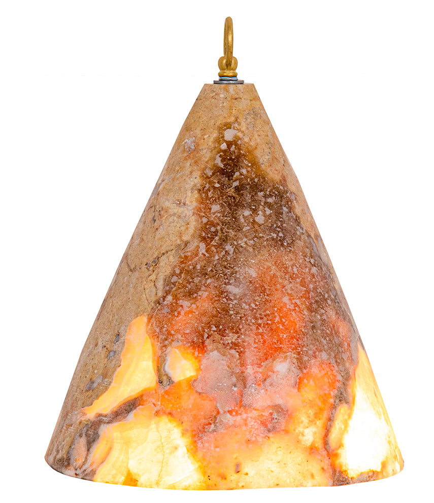 Pendant Light: Santan, Polished Onyx 30cm Cone Pendant Light