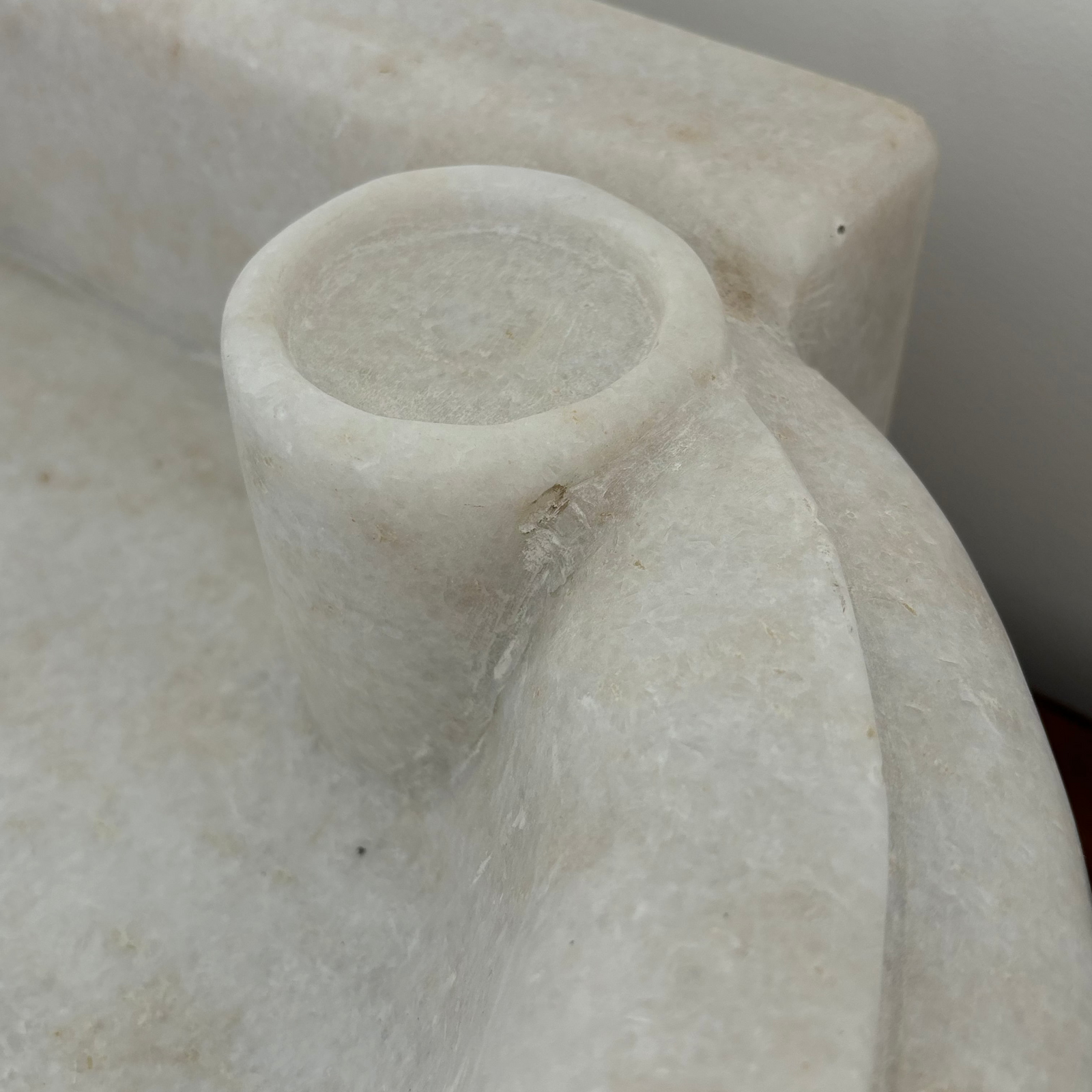 Eshana : Hamam Style White Carved 66cm Marble Basin, Wabi Sabi Basins Australia