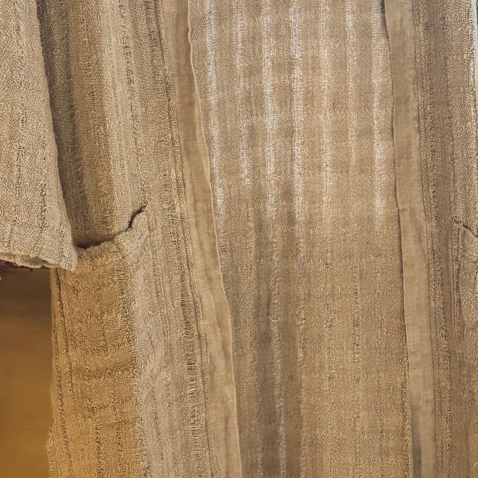 Italian Linen : Audrey: Long One Size Cardigan/Kimono | Natural