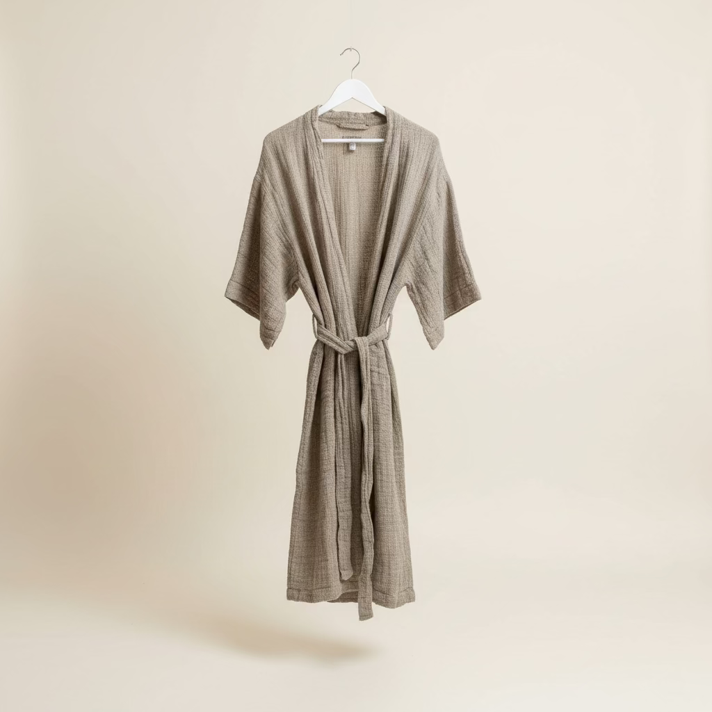 Audrey : Linen Mesh Kimono, One Size 8-16, Natural