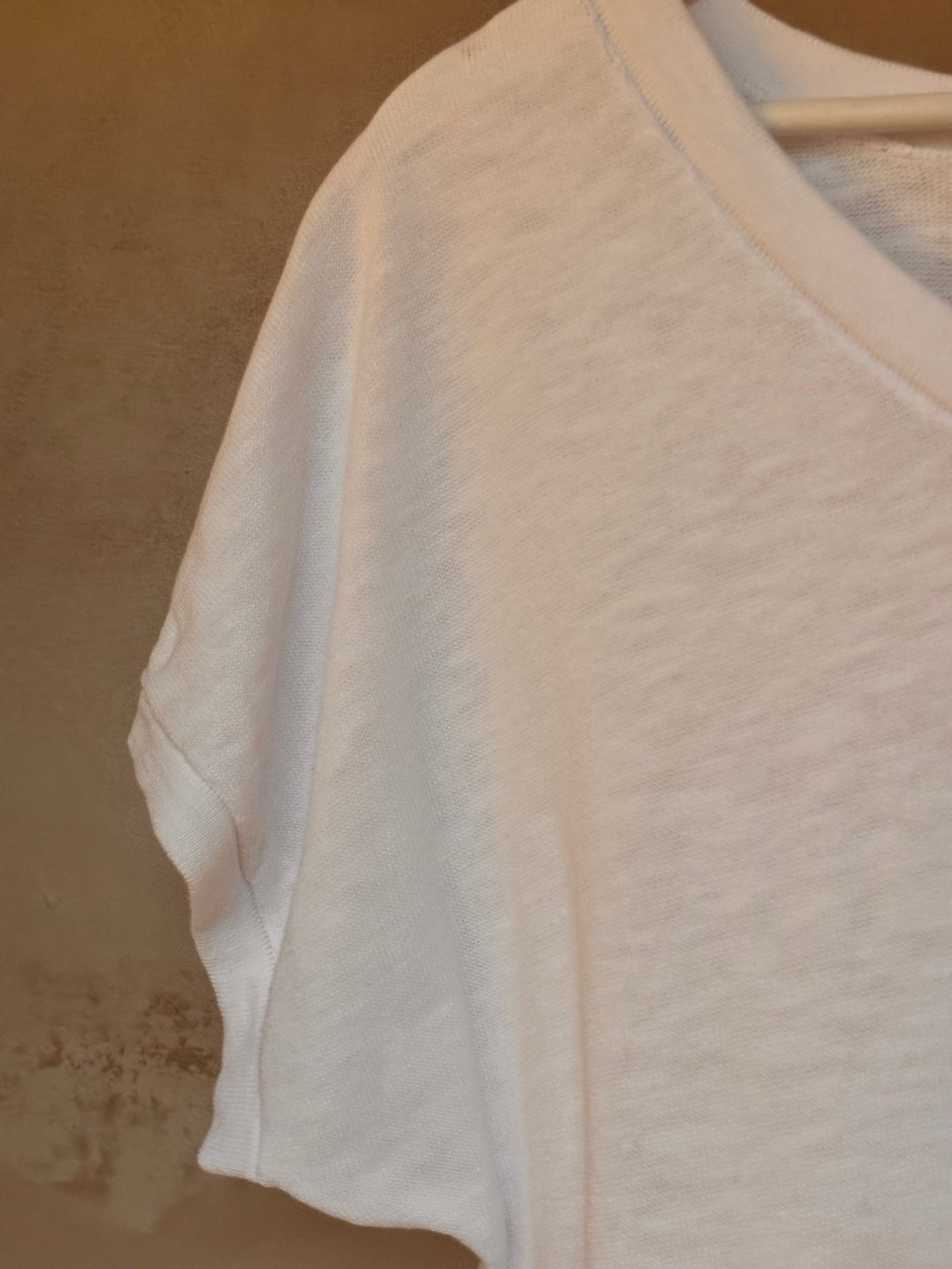 Pure Cotton : Katrina : Knit V- Neck LooseTop | White