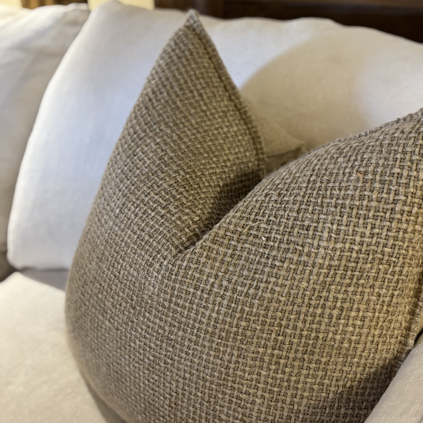 Cushions : Louisa : Silk Squares | Natural 60x60cm