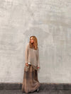 Olga hand knitted linen top - Natural