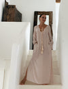 Imani Bamboo Silk Tie Dress-Light pink